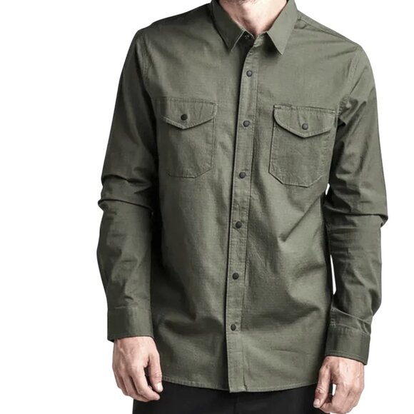 ROARK Olive Campover Shirt XL — rugged, utility-style long-sleeve shirt - Picture 1 of 16
